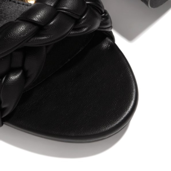 Twisted Woven Strap Mules in Black - Picture 4 of 8